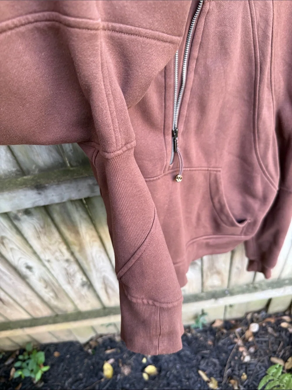 Lululemon Scuba Oversized Half-Zip Hoodie Roasted Brown W3DM4S *flaw* M/L